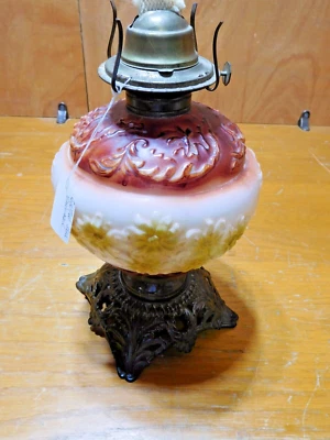 Антикварные ~ GWTW лампа основание тисненые маргаритки No 2 Eagle горелка #3978 - Изображение 1 из 4