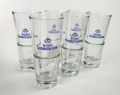 6 x Wodka Gorbatschow Longdrink Mixglas Stackable Cocktail Design Gläser 0517