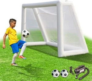 10FT Fußballtor mit 600W Luftpumpe IUONI aufblasbare Fußballtorreichweite - Bild 1 von 6