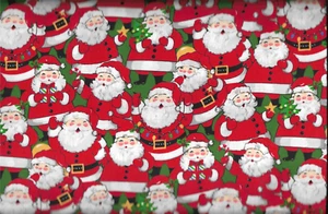 Tela navideña 45" 100% algodón "embalada Jolly Santas" de Fabric Traditions - Imagen 1 de 1