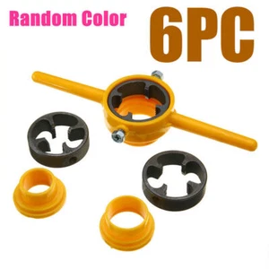6pcs PVC Pipe Threader Maker Thread Tool Die Set 1/2"/3/4"/1" NPT Tube C# - Picture 1 of 7