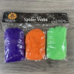 Multi-colored Spider Webs Halloween Scary Spooky Party Haunted House 3 Colors - Picture 1 of 6