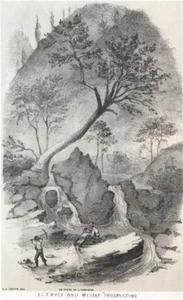 'J.C.Tracy & myself prospecting', California gold rush. George Cooper 1853 - Picture 1 of 1