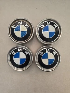 Center hub cap set for 13'' 14'' BMW E21 E30 Turbine FPS Bottle cap wheels used - Picture 1 of 12