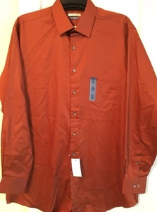 VAN HEUSEN Men's LUX SATEEN Tall Long Sleeve Button Front Shirt SZ-16 1/2  35/36 - Picture 1 of 3