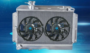 Radiator+fan For ROVER MG MGA 1500 1600 1622 DE LUXE 1955-1962 MT 15GB 16GA/GB - Foto 1 di 6