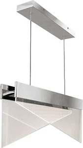 Quoizel Impulse 30" Aluminum LED Linear Chandelier Screen Printed Glass $1170 - Picture 1 of 2