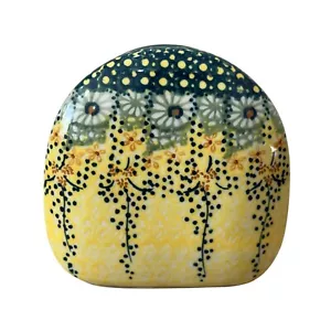 Polish Pottery Napkin Holder UNIKAT Signature Exclusive Miss Daisy Pattern Cute - Picture 1 of 7