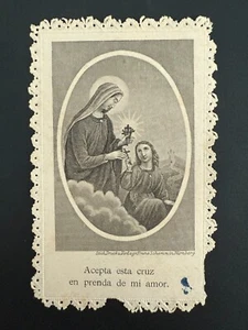 holly card santino merlettato canivet VERGINE MARIA - Foto 1 di 2