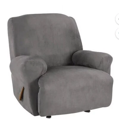 Sure fit Stretch Suede Slate gray  Recliner chair Slipcover EXCELLENT condition - Image 1 of 4