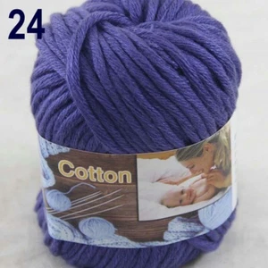 1BallX50g Special Thick Worsted 100% Cotton HAND Knitting Yarn 24 Royal Blue - Picture 1 of 24