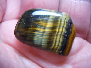 Hermosa piedra preciosa pulida natural ojo de tigre especial EE. UU. 40,5 quilates - Imagen 1 de 12