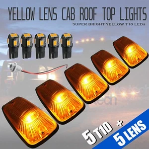 Kit de 5 piezas de luces de marcha marcadores de marcha marcadores de cabina SUV amarillos LED para techo - Imagen 1 de 8