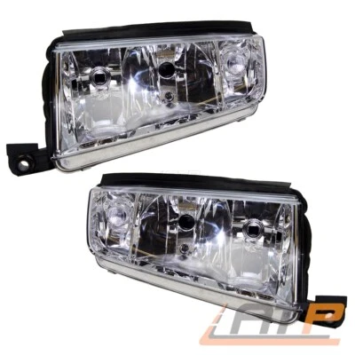 2x SCHEINWERFER H7/H3 CHROM SET LINKS + RECHTS FÜR SKODA FABIA 1 6Y BJ 99-08 - Bild 1 von 4