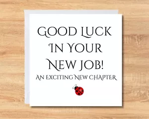 Personalised Good Luck In Your New Job Card New Job Greetings Card - Picture 1 of 7