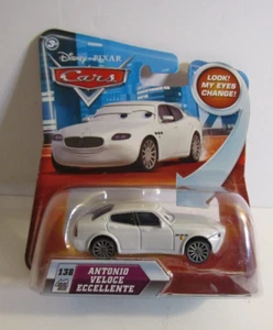 DISNEY PIXAR CARS ANTONIO VELOCE ECCELLENTE #138 FINAL LAP LOOK MY EYES CHANGE - Picture 1 of 7