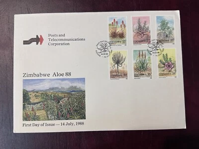 ZIMBABWE 1988 Plants ALOE FDC - Image 1 of 2
