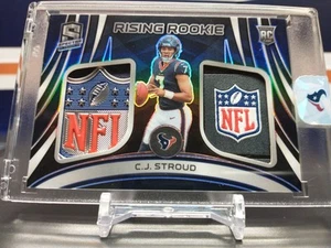 2023 Spectra Rising Rookie Silver Prizm CJ Stroud Dual NFL Shield Logo* READ🔥 - Picture 1 of 7