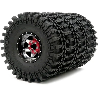 4x RC Adjustable Offset 1.9 Beadlock Wheels & Tires for SCX10 TRX4 1/10 Crawler - Image 1 of 4