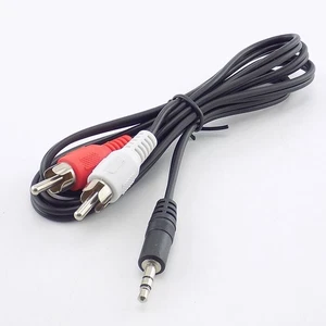 3.5mm Male Stereo to 2 RCA Connector Audio Speaker AV Adapter Cables Cord - Picture 1 of 5