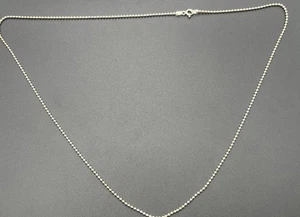24" Sterling Silver Bathtub Chain Necklace 925 6 Grams W12 - Picture 1 of 6