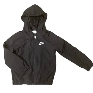 Nike Jacket Boys Medium Blue Hooded Windbreaker Vented Boys Youth Poly 5-6 years - Picture 1 of 3