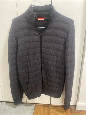 Men’s Prada Zip-up Jacket/sweater Gray Size Medium Wool - Image 1 of 4