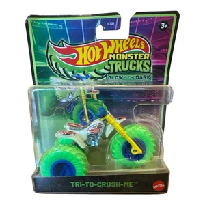 Hot Wheels Monster Truck TRI-TO-CRUSH-ME 1:64 Glow in the Dark 2025 - Picture 1 of 4