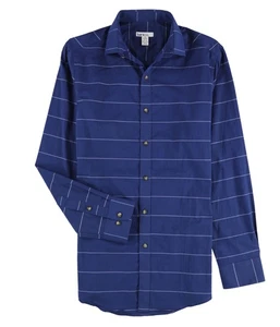 bar III Mens Stretch Button Up Shirt, blue, S Neck - Picture 1 of 2