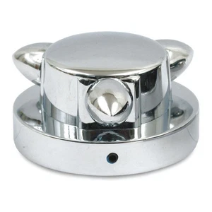 Cubierta de tapa de combustible Pike 66 mm de diámetro, cromo se adapta a Harley anterior a 1974 tapa de gasolina - Imagen 1 de 3