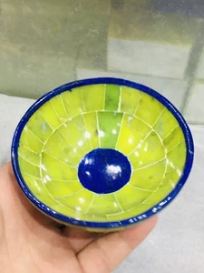 Lapislazuli und Serpentin Mix Schüssel Stein Handarbeit 4 Zoll Top Qualität AAA - Bild 1 von 6