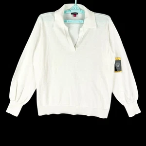 Nuevo con etiquetas Suéter Vince Camuto Mujeres Antiguo Blanco Cuello Ligero Talla M - Imagen 1 de 12