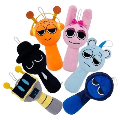 Sprunki 毛绒玩具 9.8 英寸多色 6 件柔软有趣的填充玩具 — 第 1/3 张图片