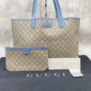 Gucci Tote Bag 2Way GG Supreme Star Children Size 28x37x13cm used - Picture 1 of 12
