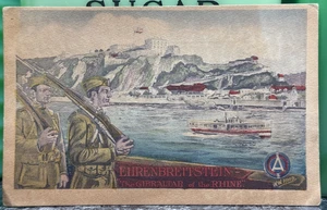 Vtg RPPC Real Photo Postcard WW1 Soldiers Art Germany Ehrenbreitstein W. W. Hood - Picture 1 of 6