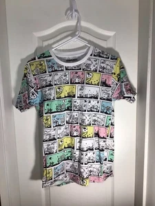 SpongeBob Comic Book Panel Style Pattern Small Nickelodeon T-Shirt - Picture 1 of 16