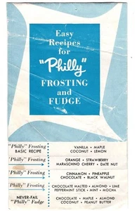 Vintage - Easy Recipes for "Philly" Frostings & Fudge - Picture 1 of 3