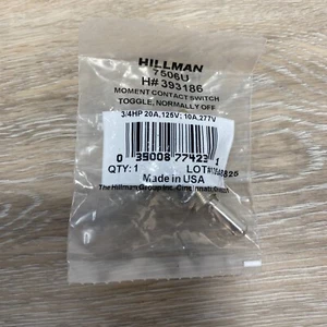 Hillman 393186 Momentkontaktschalter Kippschalter Schließer 3/4PS, 125V, 20A - Bild 1 von 7