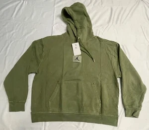 Jordan Essentials Olive FB7290340 Men Statement Fleece Washed Pullover Hoodie XL - Picture 1 of 12