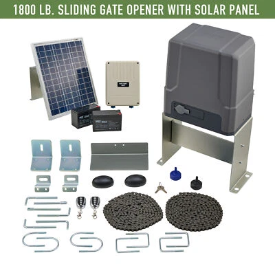 Kit abridor de puerta corredera CO-Z con panel solar para puertas de entrada de casa de 1800 lb 40 ft Foto 1 de 4