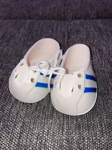 Scarpe Vintage Cabbage Patch Bambini/Totsy/Bambola, Scarpe a Righe Blu - Foto 1 di 1