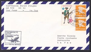 FFC0584 Lufthansa First Flight Cover, FFC, DC-10, Miami - Düsseldorf - Bild 1 von 2