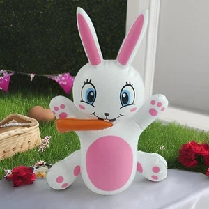 Easter Inflatable Bunny Easter Bunny Toy for Indoor Outdoor Garden Decor - Picture 1 of 6