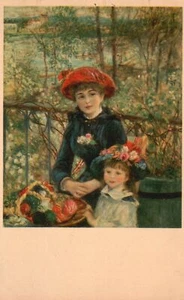 Portrait On The Terrace Auguste Renoir Artwork Painting Vintage Postcard c1900 - Picture 1 of 2