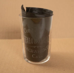 Compliments of Buffalo Beer Glass (B5A/JSF6) Pre Prohibition Sacramento - Picture 1 of 16