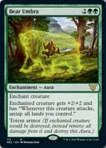 MTG - BEAR UMBRA - Neon Dynasty Commander (R) - Picture 1 of 1