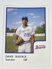 1986 Sumter Braves ProCards #15 Dave David Justice XRC ROOKIE Atlanta Braves RC