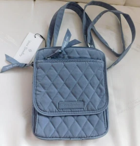 VERA BRADLEY RFID Mini Hipster Crossbody Purse Carbon Gray Microfiber - NWT - Picture 1 of 5