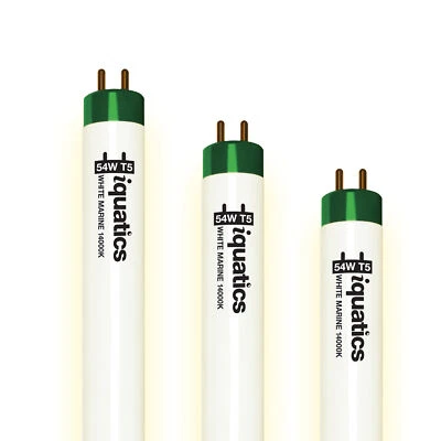 3 x iQuatics Juwel Compatible Aquarium Fluorescent Bulb T5 White, 54w 1047mm 42" - Image 1 of 4