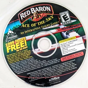 Red Baron ACE OF THE SKY Interactive Flight Game, AOL America Online PC CD-ROM - Picture 1 of 1